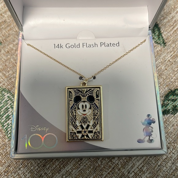 Disney Jewelry - NIB Mickey Mouse square pendant necklace
